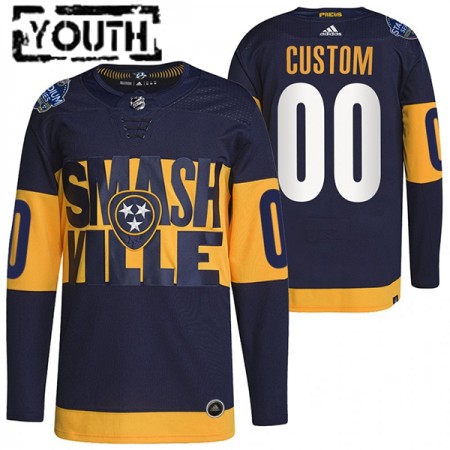 Nashville Predators Custom Adidas 2022 Stadium Series Trikot Authentic - Kinder